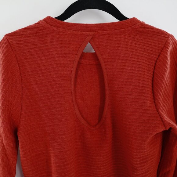 Band Of The Free Rust Long Sleeve Crop Top Womens Small  Boho Gypsy Hippie NWT - Picture 8 of 13